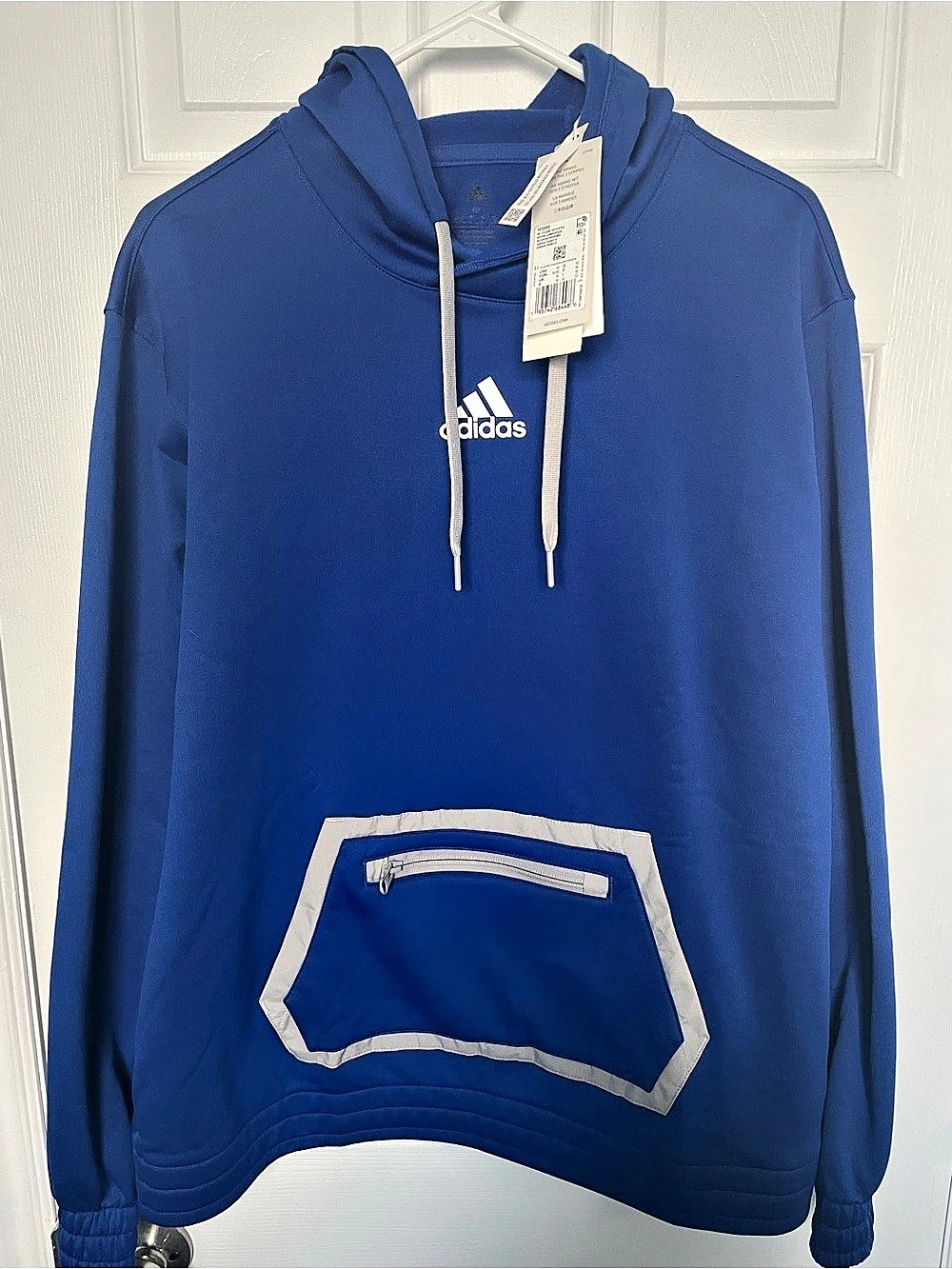 adidas Pullover Hoodie Blue Size Medium